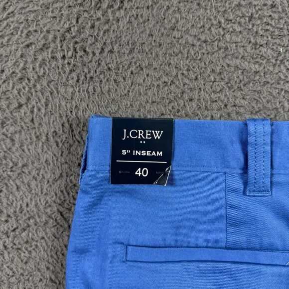 J Crew Shorts Mens 40 Blue Flex 5 Inch Inseam Chino Stretch Preppy Casual NWT - Picture 8 of 14